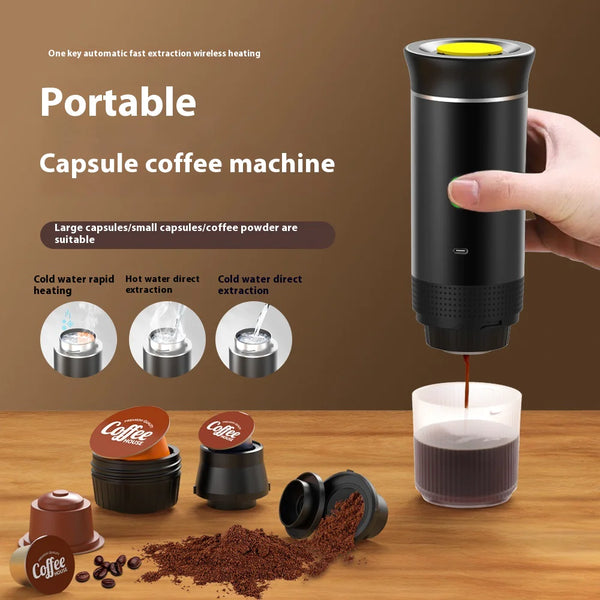 Portable Coffee Machine | 60ml Capacity, 2500mAh Battery & Sleek Design