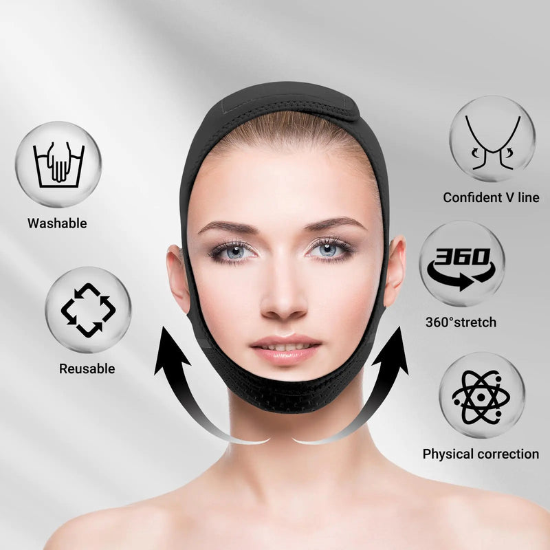 Reusable V Line Lifting Mask with Chin Strap for Sleeping | Face Lift & Jaw Exerciser