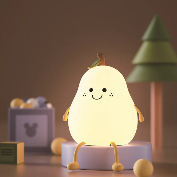 Pear Fruit Night Light | Soft LED Glow for Bedroom & Nursery