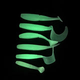 Luminous Soft Lure Grubs | Paddle Tail Design, Durable Silicone & Versatile Fishing Bait