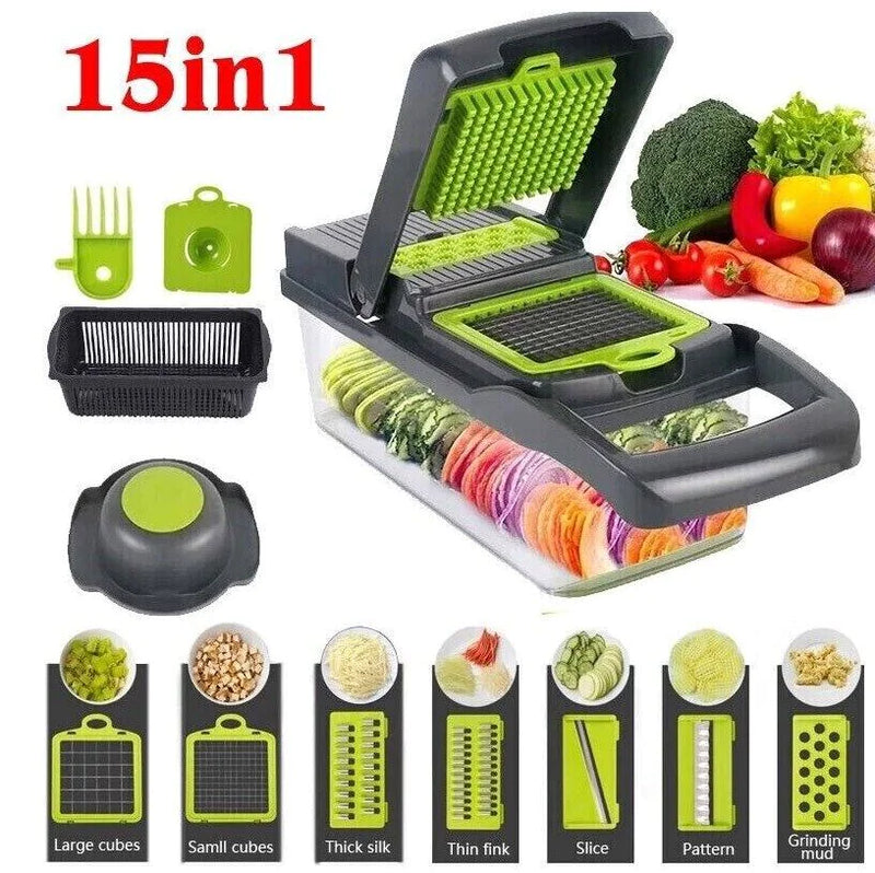 15-in-1 Vegetable Slicer & Chopper | Multifunctional, Time-Saving Kitchen Tool