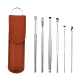 6-Piece Stainless Steel Ear Cleaner Set | Gentle, Durable & Hygienic Earwax Removal