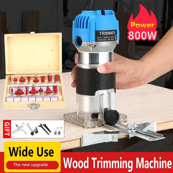 Electric Wood Trimming Machine | Precision Router for Woodworking (800W)