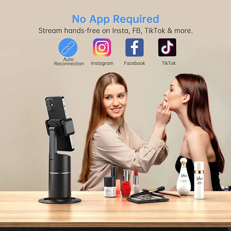 AI Smart Selfie 360° Tracker | Auto Face Tracking, Hands-Free Photography