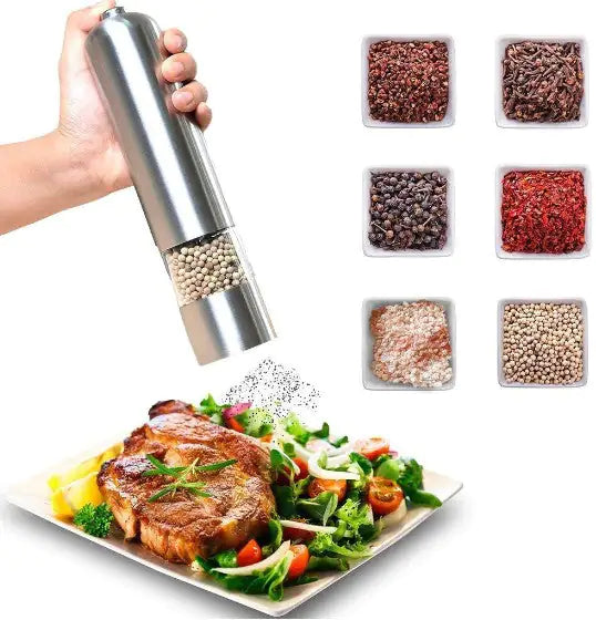 Electric Salt and Pepper Grinders | Adjustable Coarseness & One-Handed Operation